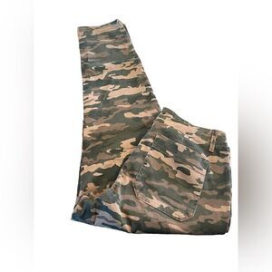 AG Adriano Goldschmied Caden Fatigue Tailored Trousers Camo Green 28R